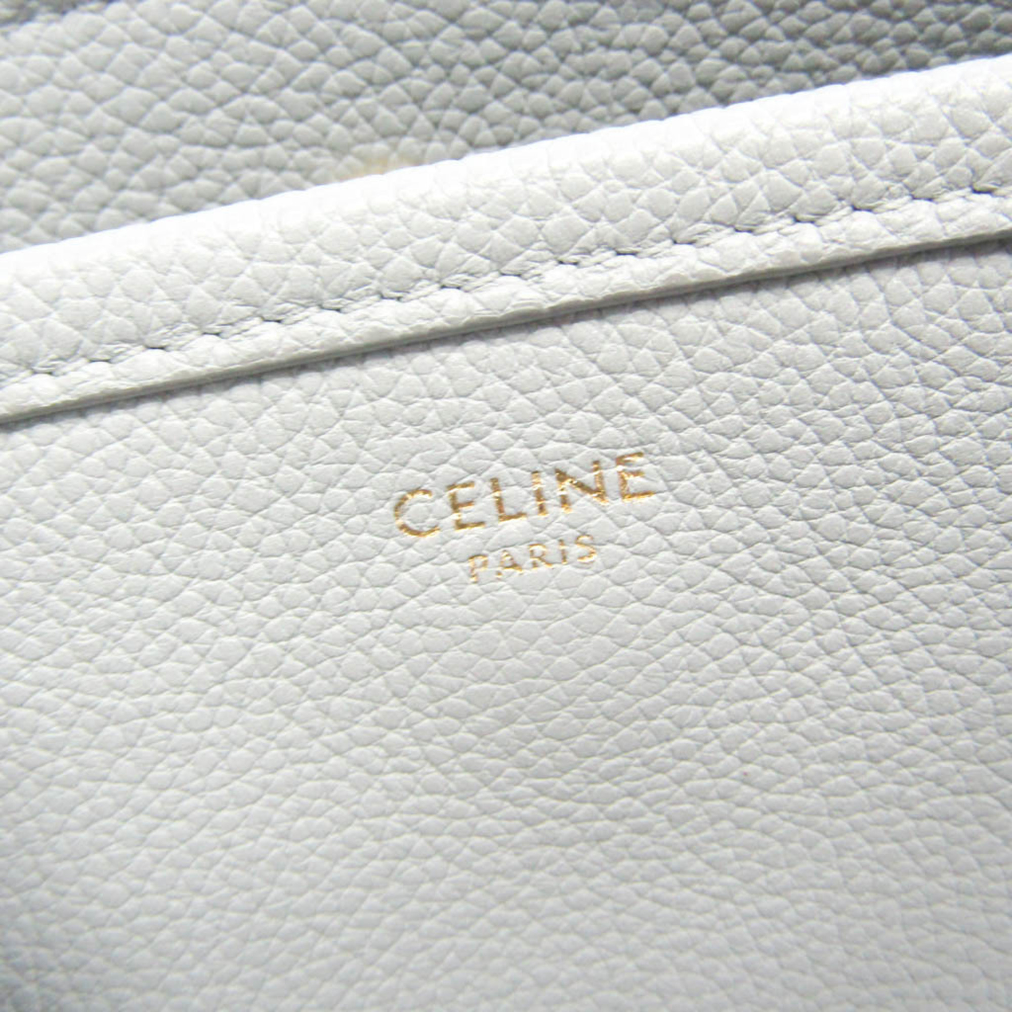 Celine Men,Women Leather Handbag,Shoulder Bag Light Blue Gray