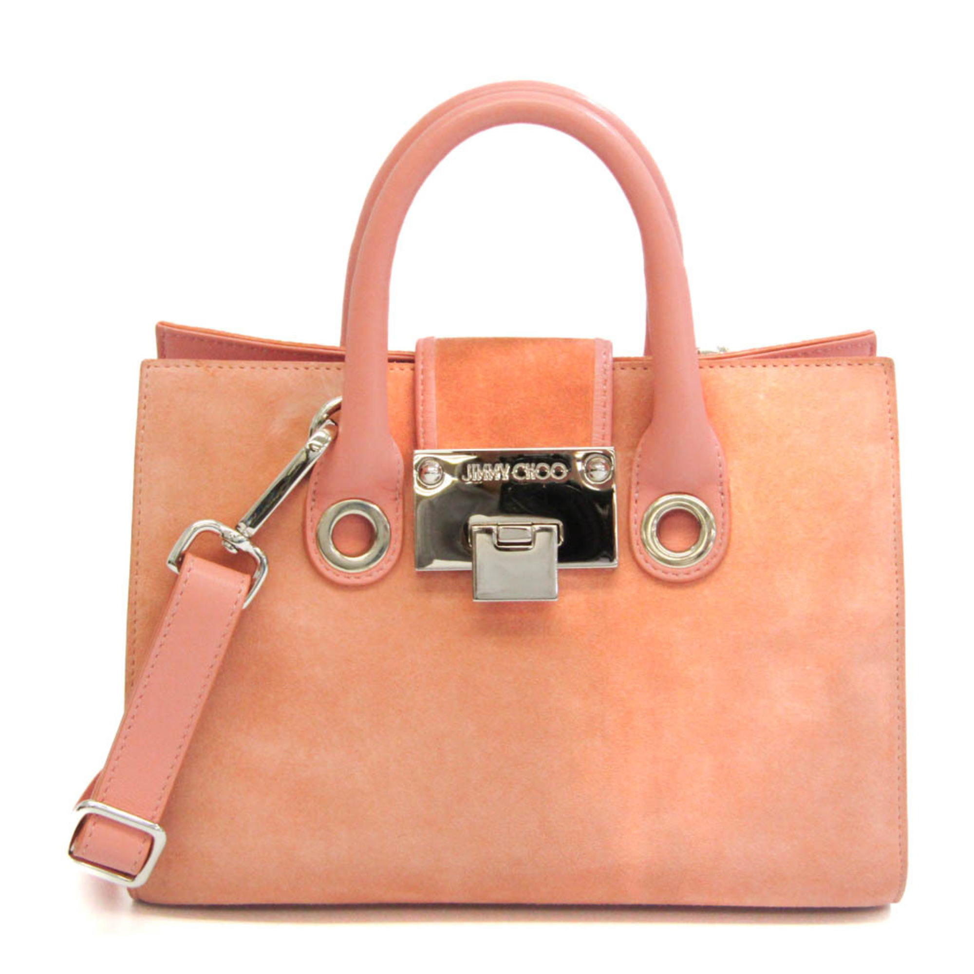 Jimmy Choo RILEY S Women's Leather Handbag,Shoulder Bag Pink