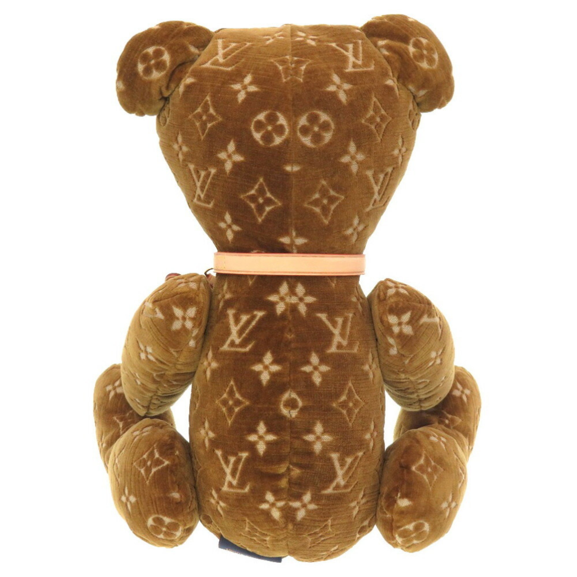 Louis Vuitton Monogram Doudou Teddy Bear 2021 Exclusive GI0616 Velor Plush