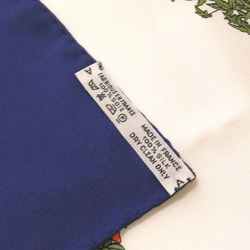 Hermes Carre 90 bonsai beautiful time silk blue scarf muffler