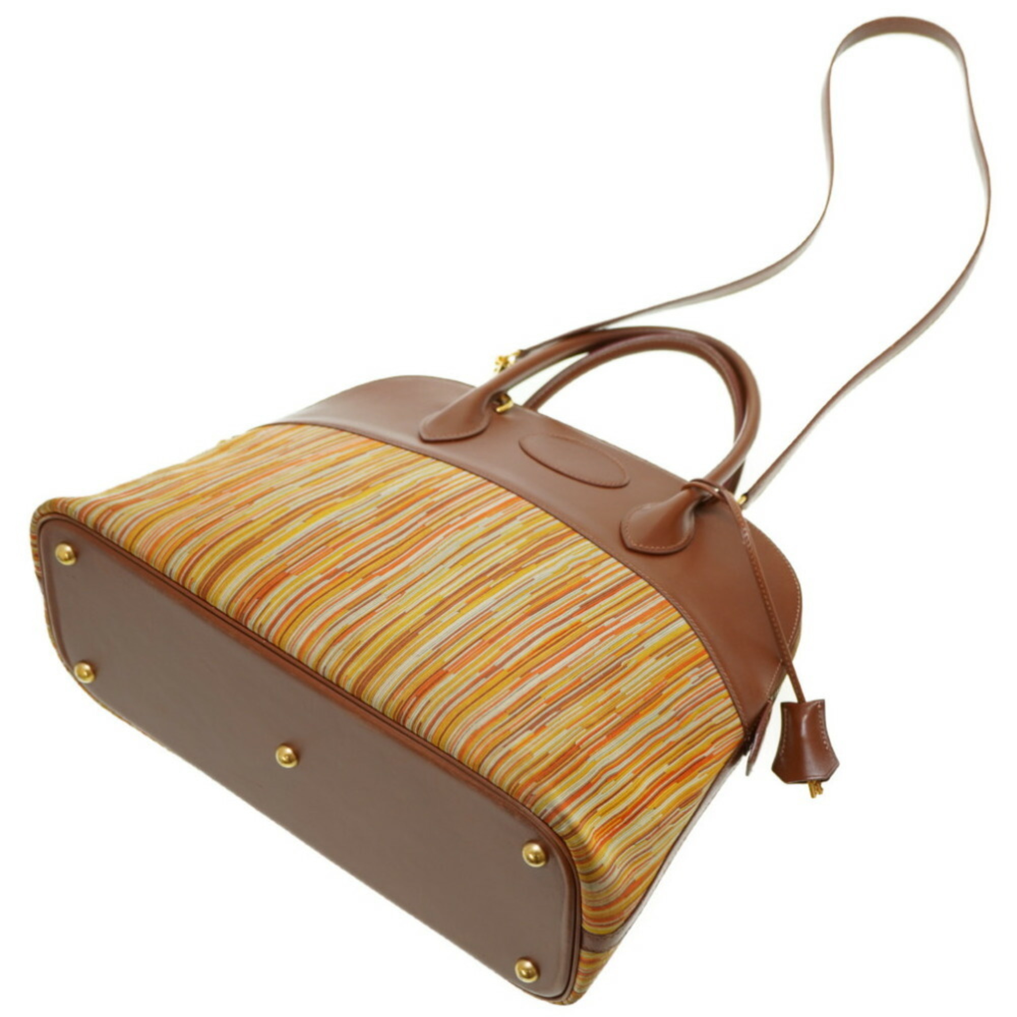 Hermes Bolide 35 Boxcalf Vibrato Noazette □F stamped handbag with strap