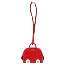 Hermes Bolide on Wheels Chevre Misor Rouge Coup U Engraved () Keychain