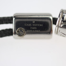 LOUIS VUITTON Louis Vuitton Brasserie Match Point Bracelet M70759 Leather  Cotton Black Silver Metal Fittings