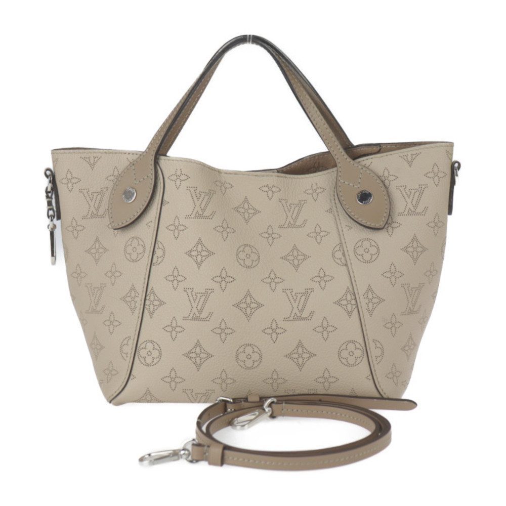 LOUIS VUITTON Louis Vuitton Hina PM Handbag M54351 Monogram Mahina Galle  Beige Silver Hardware 2WAY Shoulder Bag