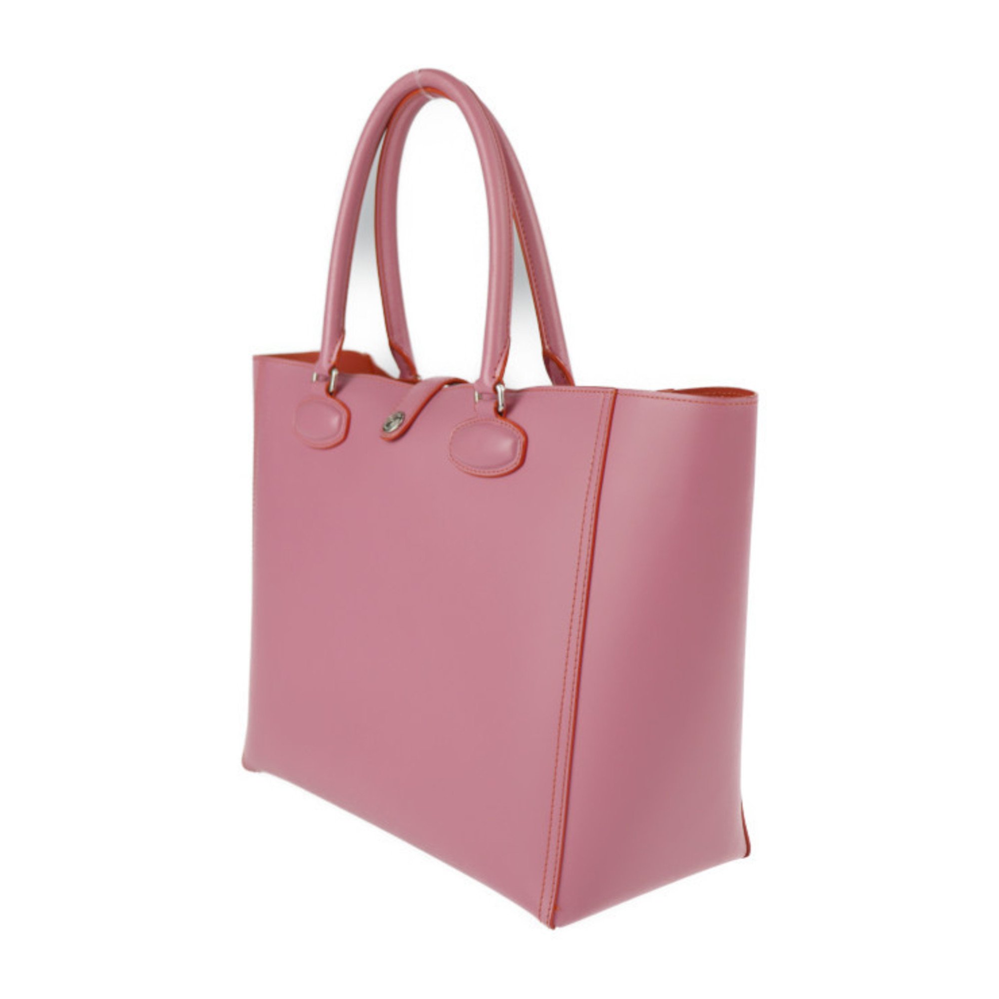 LOEWE Loewe Leo tote bag 364.71.G60 calf leather pink system orange silver hardware handbag anagram