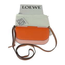LOEWE GATE POCHETTE Gate pochette shoulder bag 11354BU52 leather orange pink gold hardware wallet long