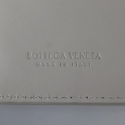 BOTTEGA VENETA Bottega Veneta Bifold Zipper Wallet Cassette Intrecciato 706010 Lambskin Chalk Gold Hardware