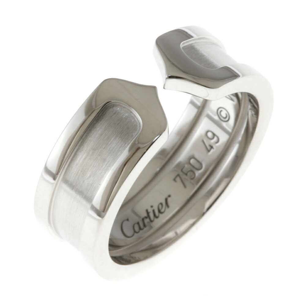 Cartier CARTIER C2 #49 Ring No. 9 18K K18 White Gold Women's