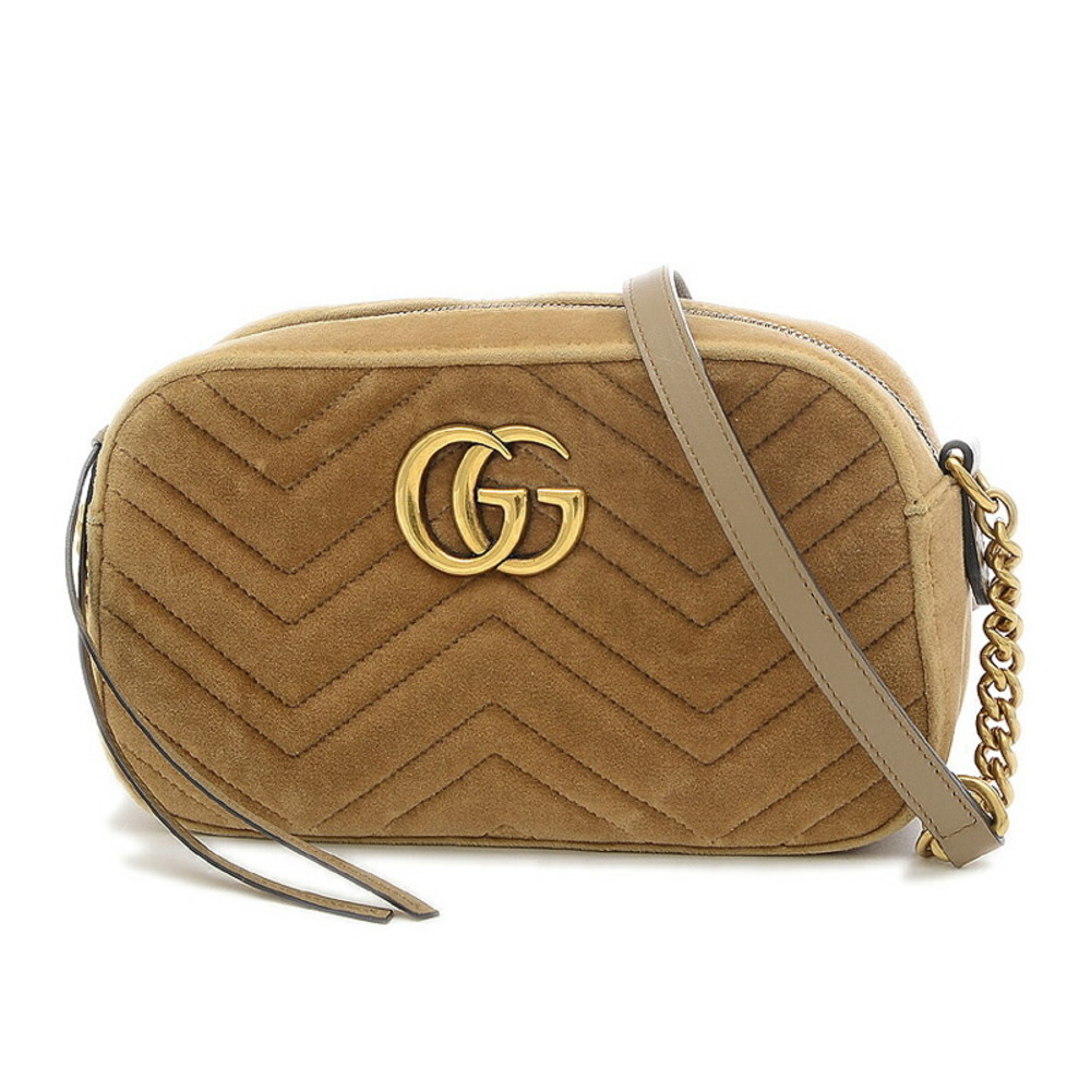 GG Marmont Small Shoulder Bag in Beige - Gucci