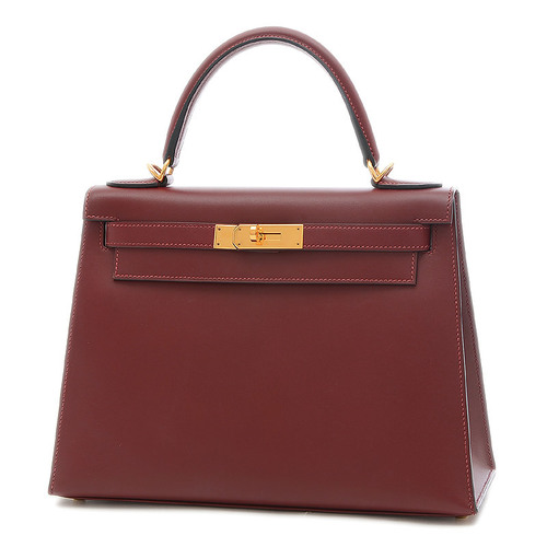 Hermes Kelly 25 Special Order Sombrero Rouge H Brushed GHW Stamp Y