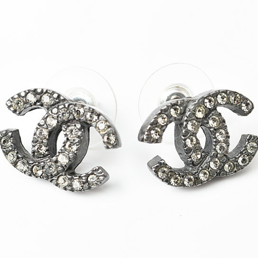 chanel rhinestone earrings