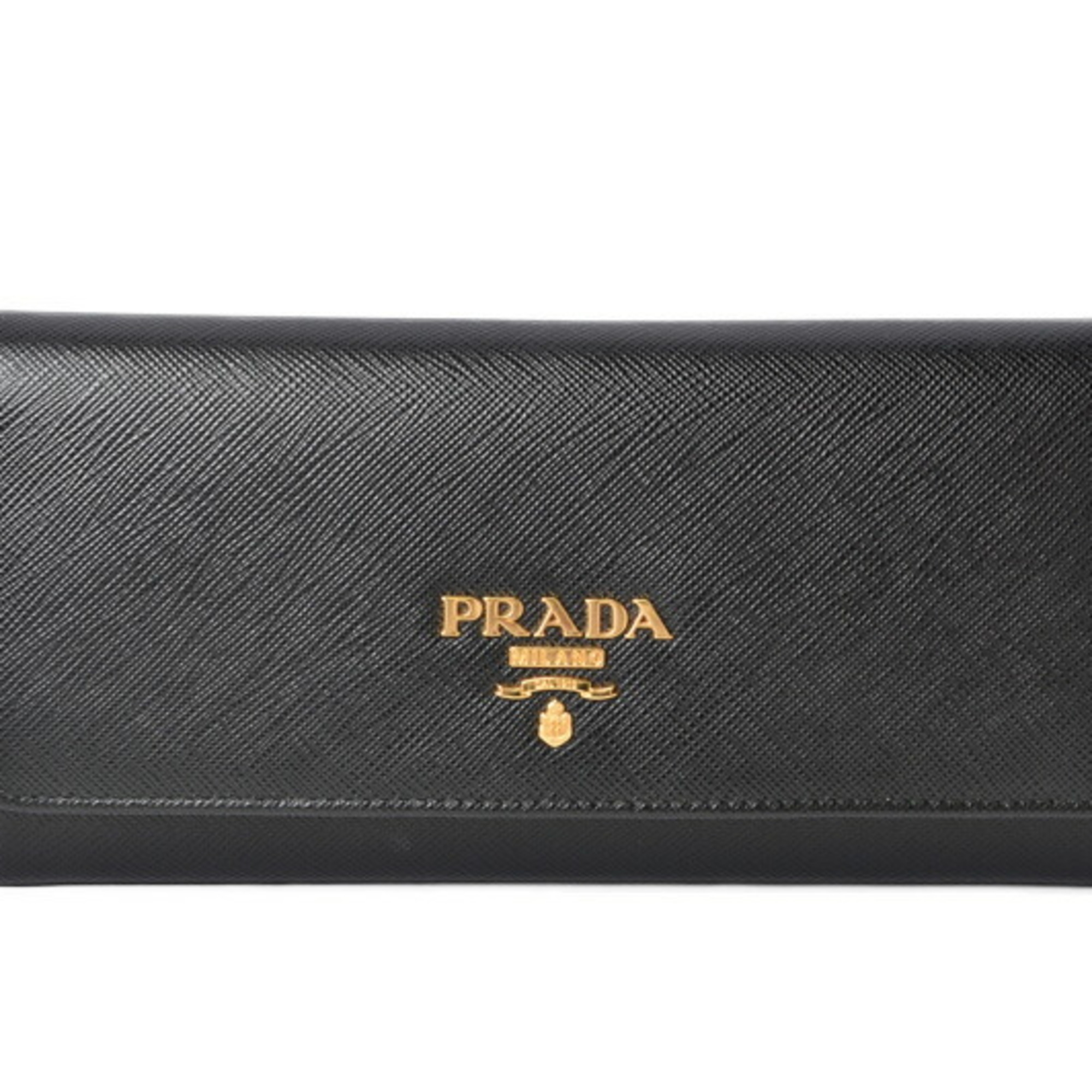 Prada saffiano nero wallet sale