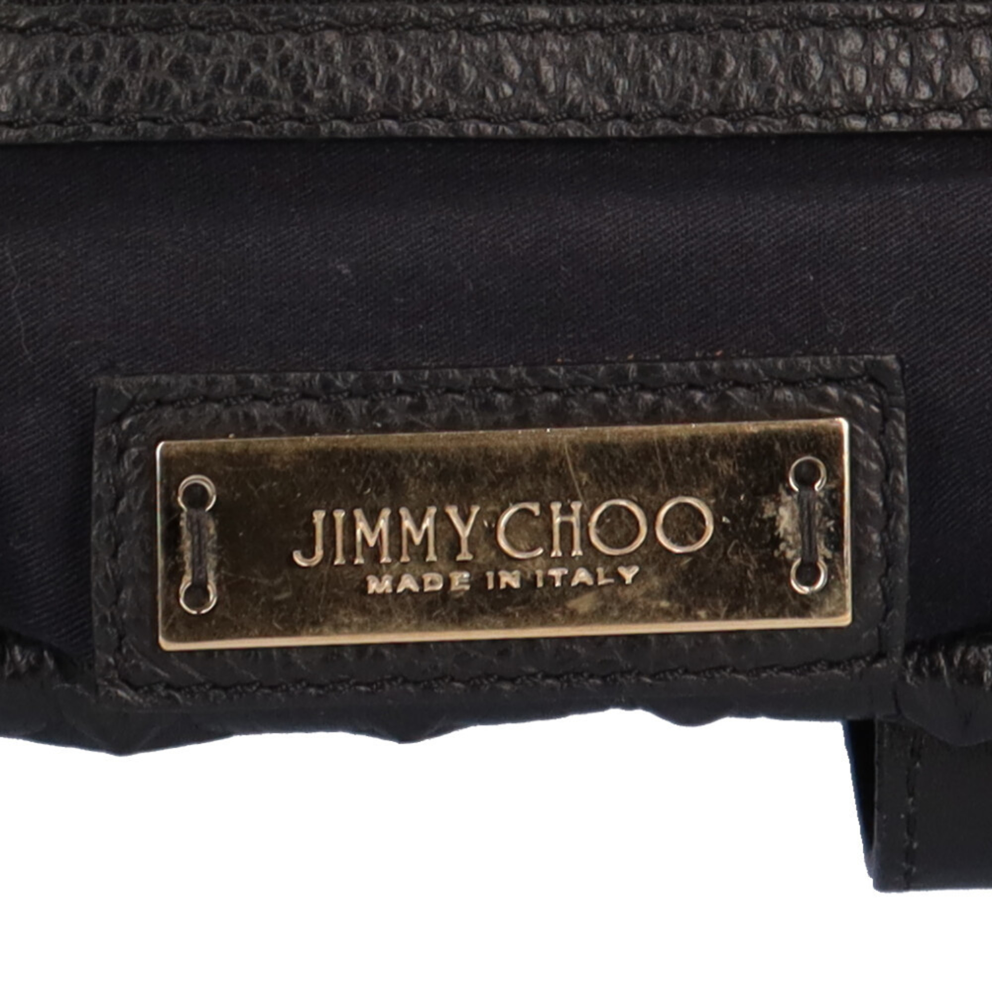 Jimmy Choo Sarah S embossed star tote bag leather black ladies