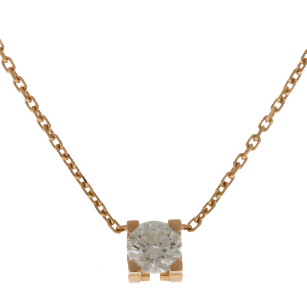 Cartier CARTIER C du diamond necklace 18k gold K18 pink women's
