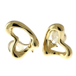 Tiffany TIFFANY&Co. Open Heart Earrings 18K K18 Yellow Gold Women's