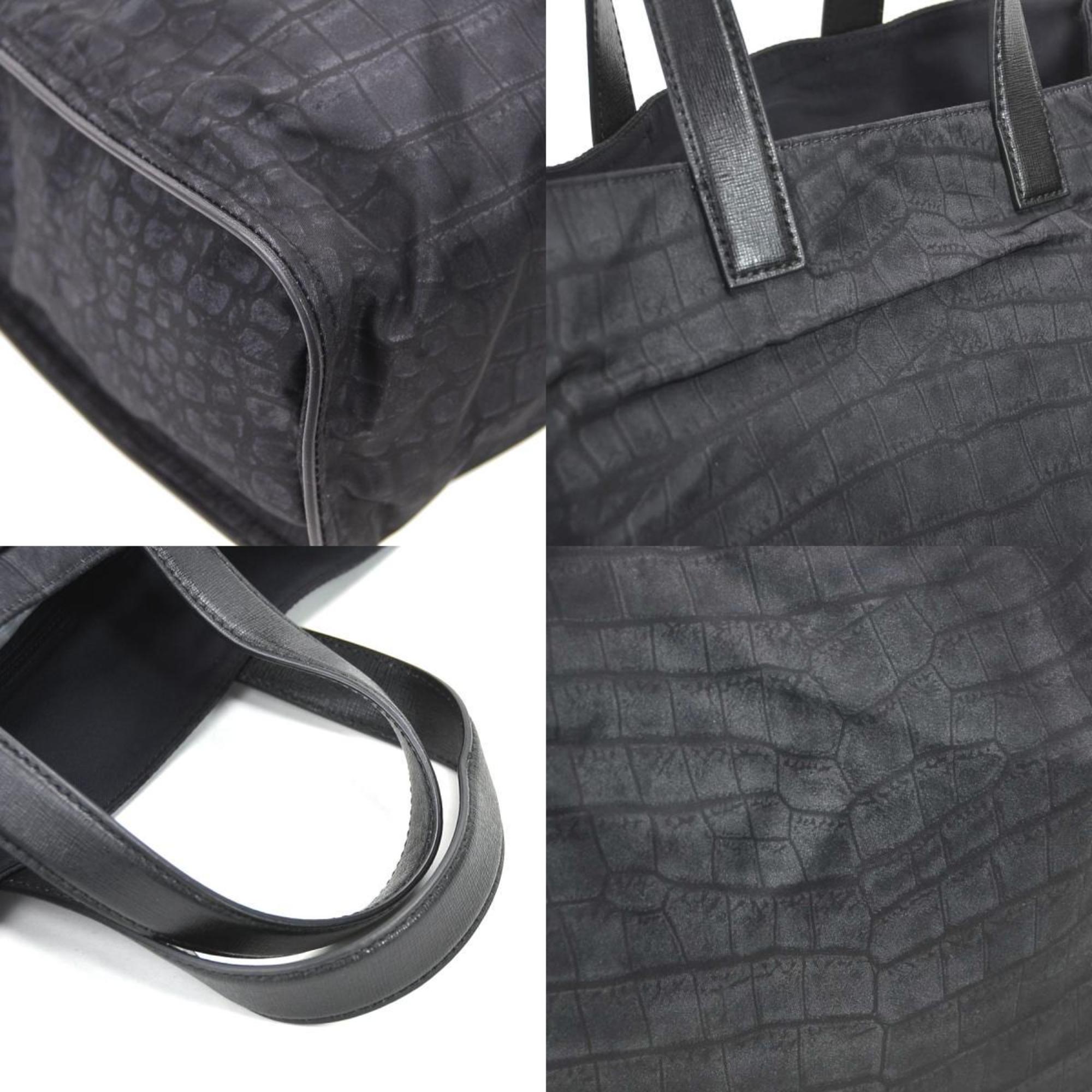 Fendi FENDI handbag tote bag nylon / leather black ladies