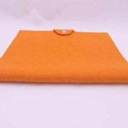 Hermes HERMES notebook cover felt orange silver unisex