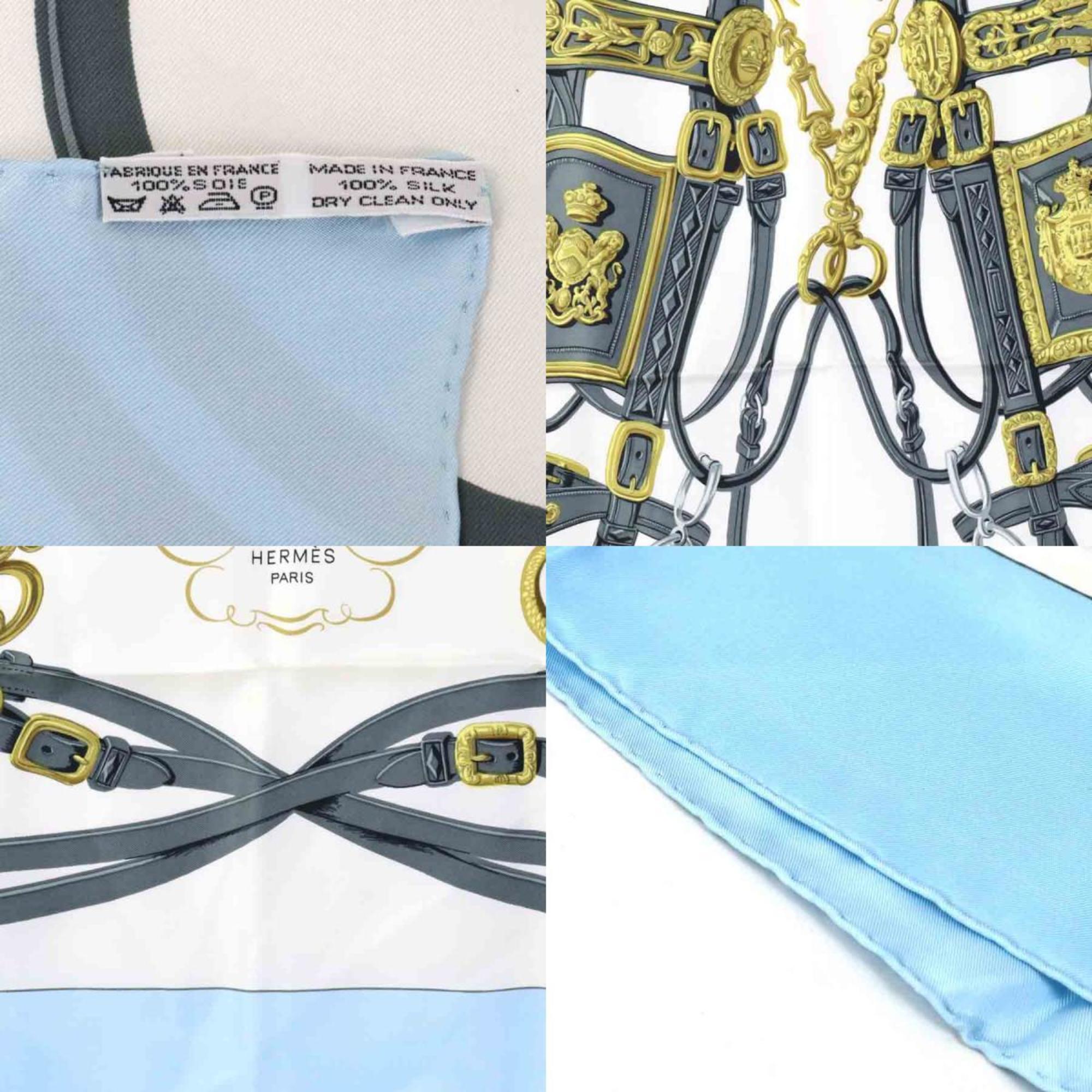 Hermes HERMES Scarf Carre 90 BRIDES de GALA Silk Light Blue/Multicolor Ladies