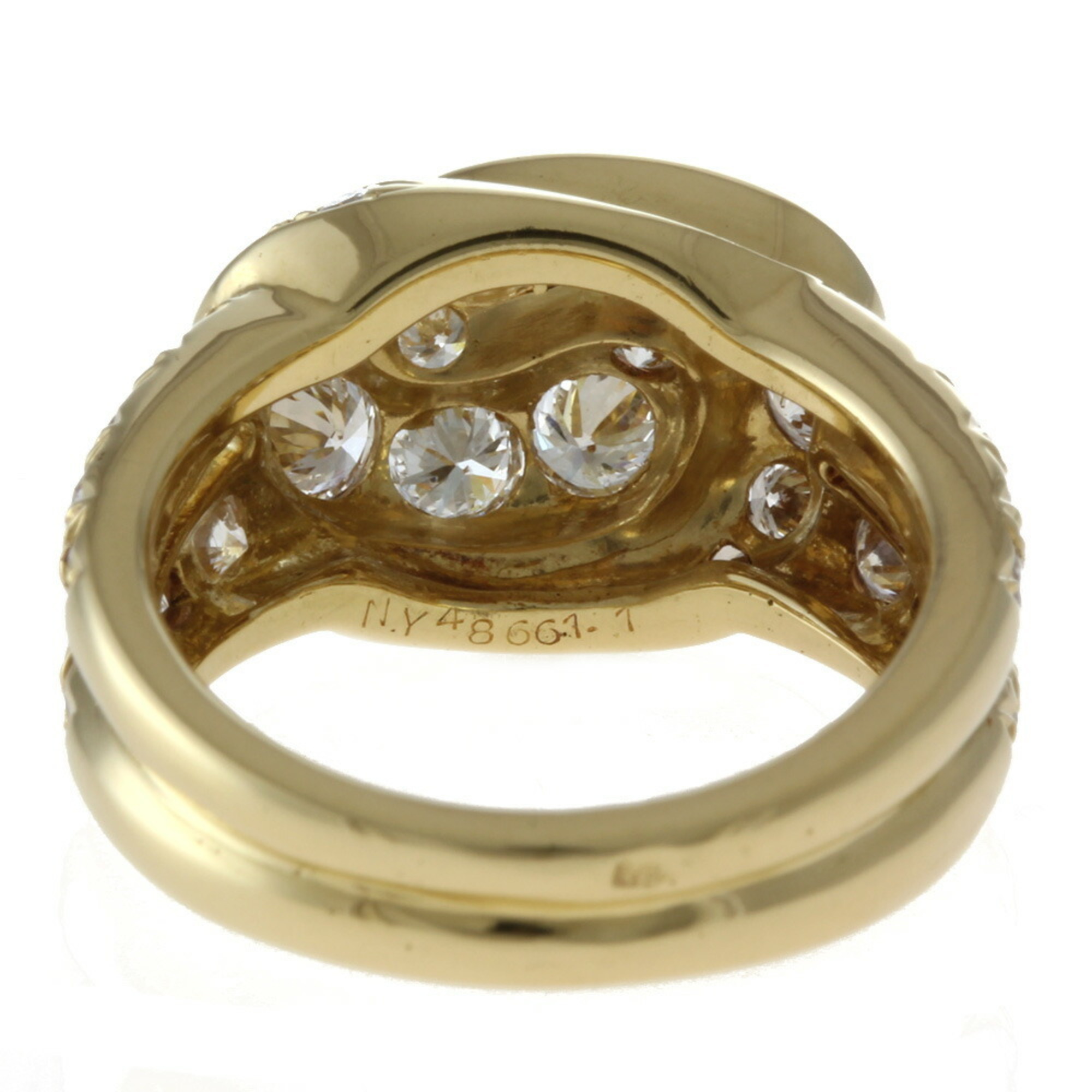 Van Cleef & Arpels Ring No. 12.5 18K K18 Yellow Gold Diamond Women's