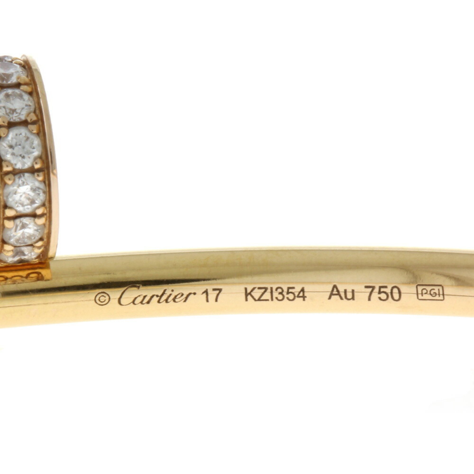 Cartier Just Uncle #17 Bangle 18K K18 Yellow Gold Diamond Women's