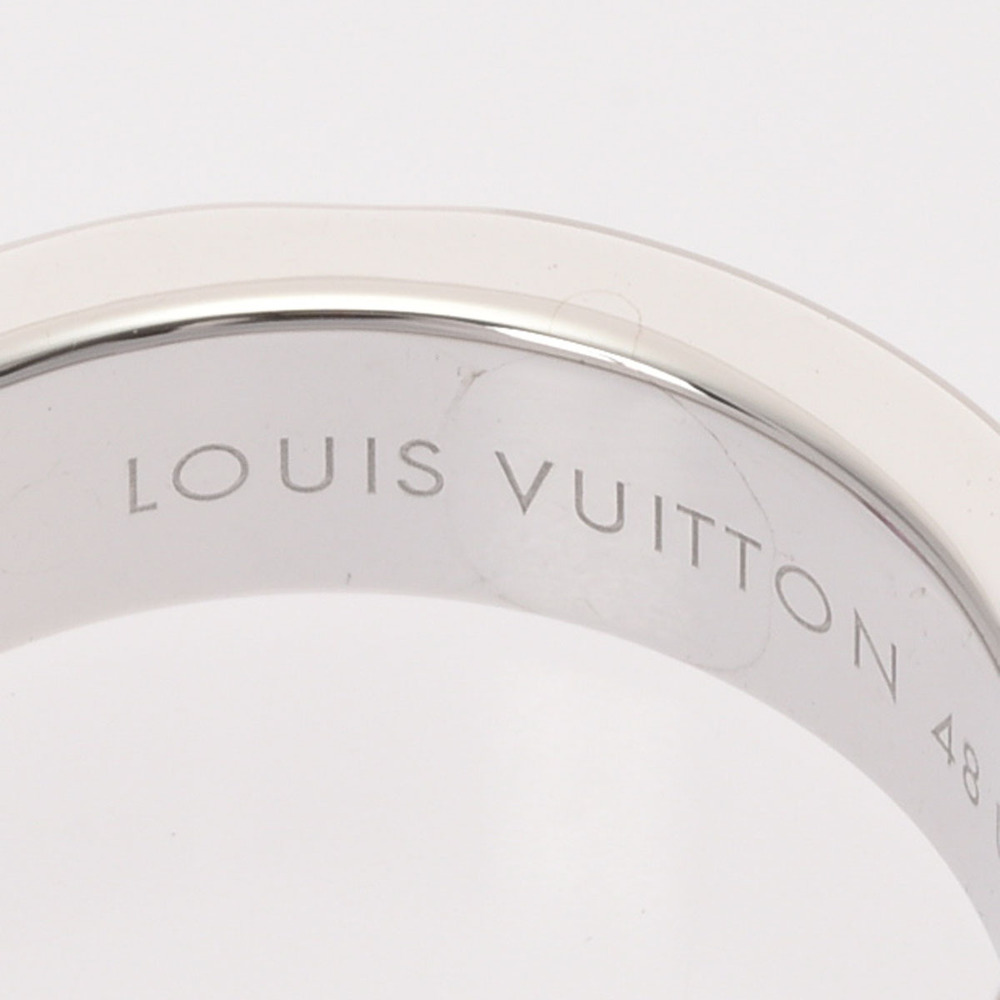 LOUIS VUITTON Louis Vuitton Petit Berg Emplant Ring #48 8.5 Women's K18  White Gold