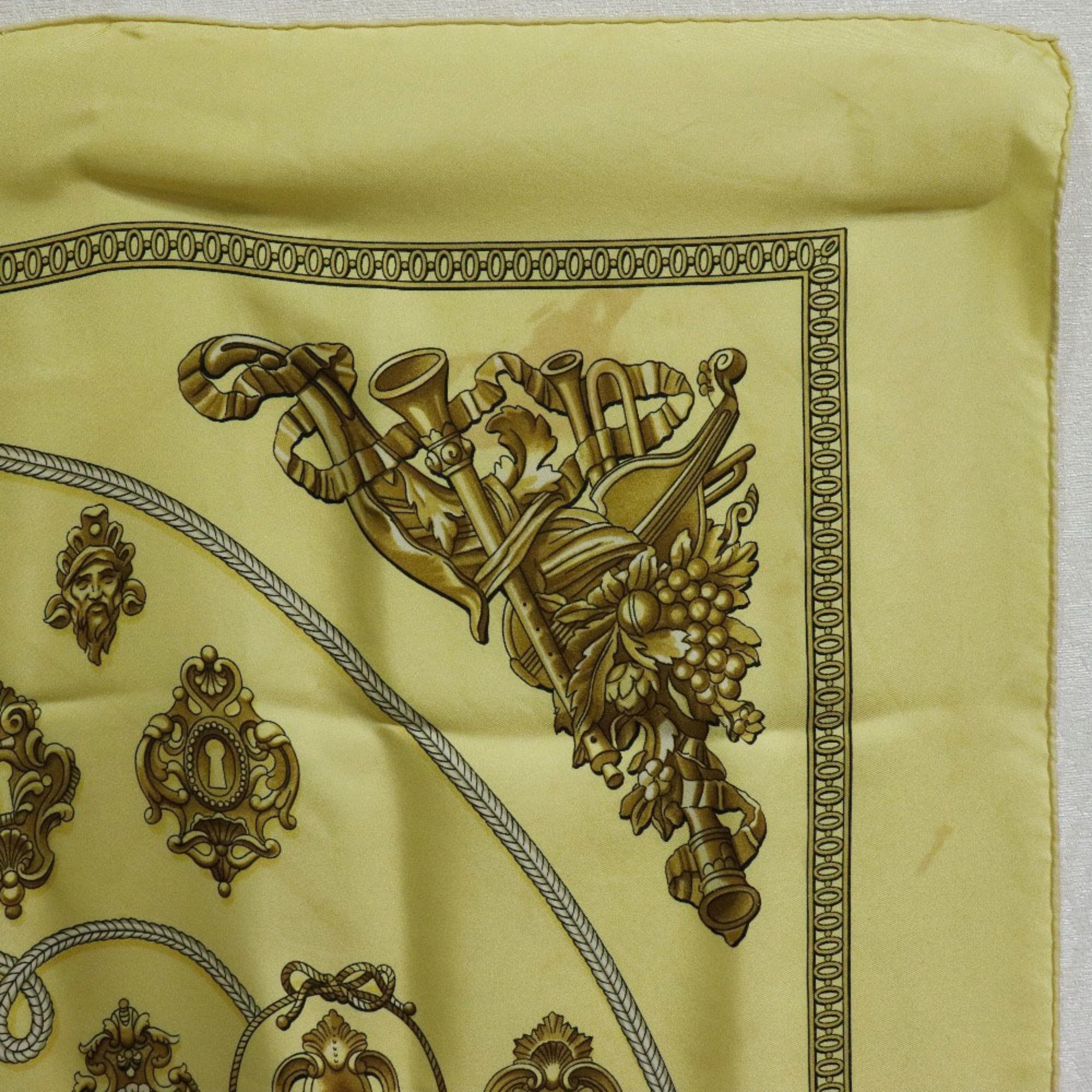 Hermes Carre 90 SESAME silk yellow ladies scarf