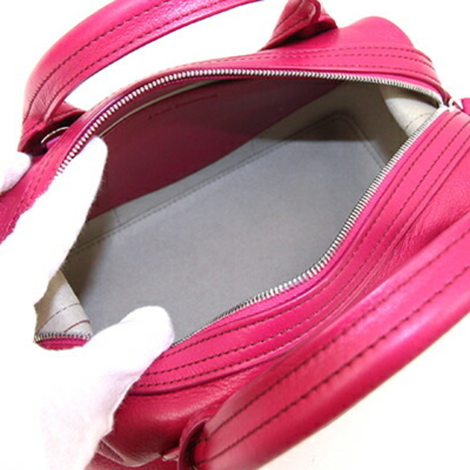 J&M Davidson Handbag BAULETTO S Pink Leather Women's Shoulder Bag Boston DAVIDSON