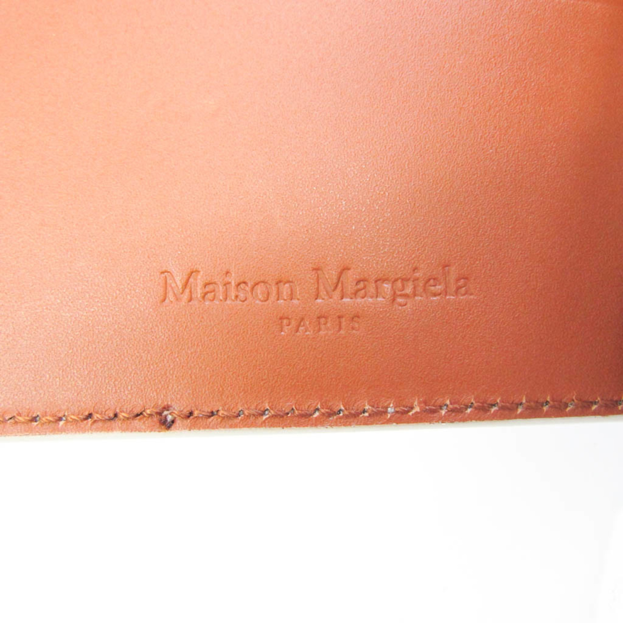 Maison Margiela Women,Men Leather Money Clip Light Gray