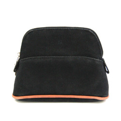 Hermes Bolide Mini Mini Women's Cotton,Leather Pouch Black,Brown
