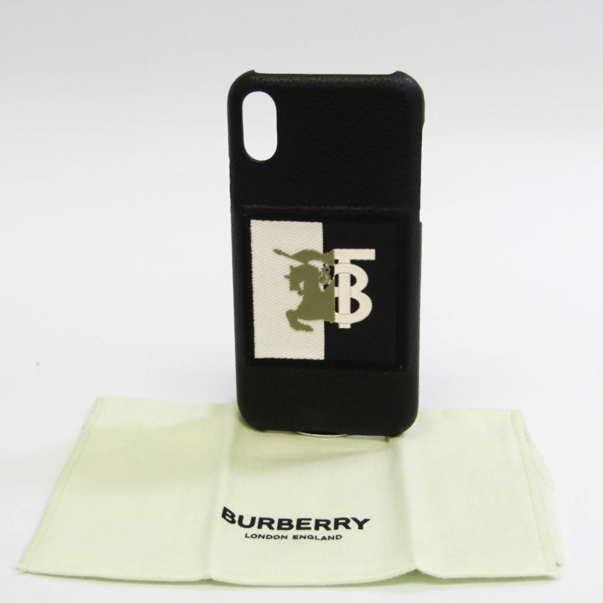 Burberry Leather Phone Bumper For IPhone X Black night logo 8020802