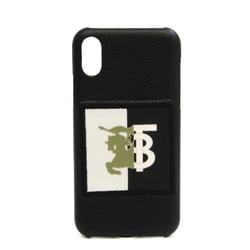 Burberry Leather Phone Bumper For IPhone X Black night logo 8021802