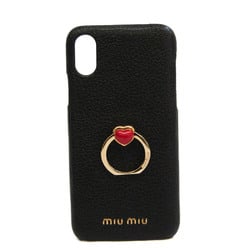 Miu Miu Leather Phone Bumper For IPhone X Black,Red Color 5ZH058