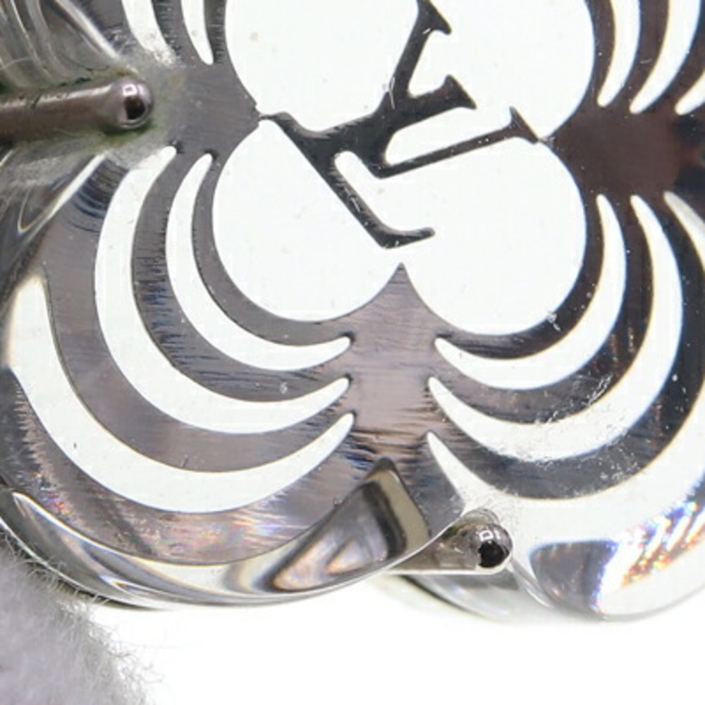 LOUIS VUITTON Sweet Monogram Creole Hoop Earring Silver 100190