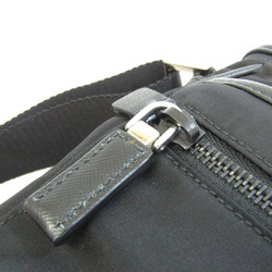 Prada Leather Bag With Shoulder Strap in Gray for Men