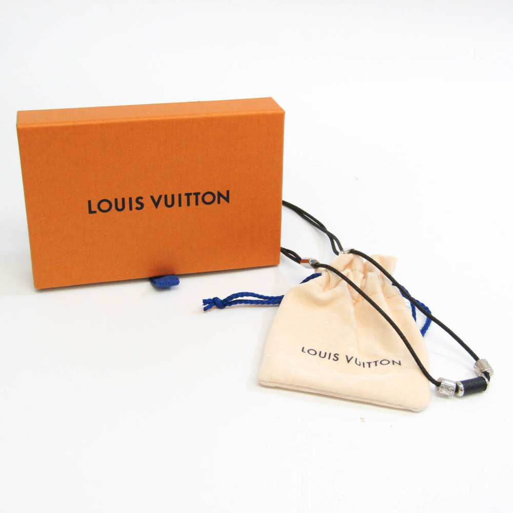 Louis Vuitton Taiga M70758 Canvas,Leather Men,Women Choker Necklace  (Noir,Silver)