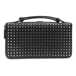 CHRISTIAN LOUBOUTIN Panettone Spike Stud Leather Satchel Bag Black-US