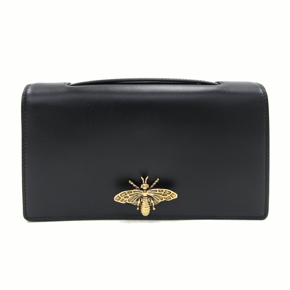 Christian Dior Dior Clutch Bag Black Leather Bee Handbag Second Christian |  eLADY Globazone