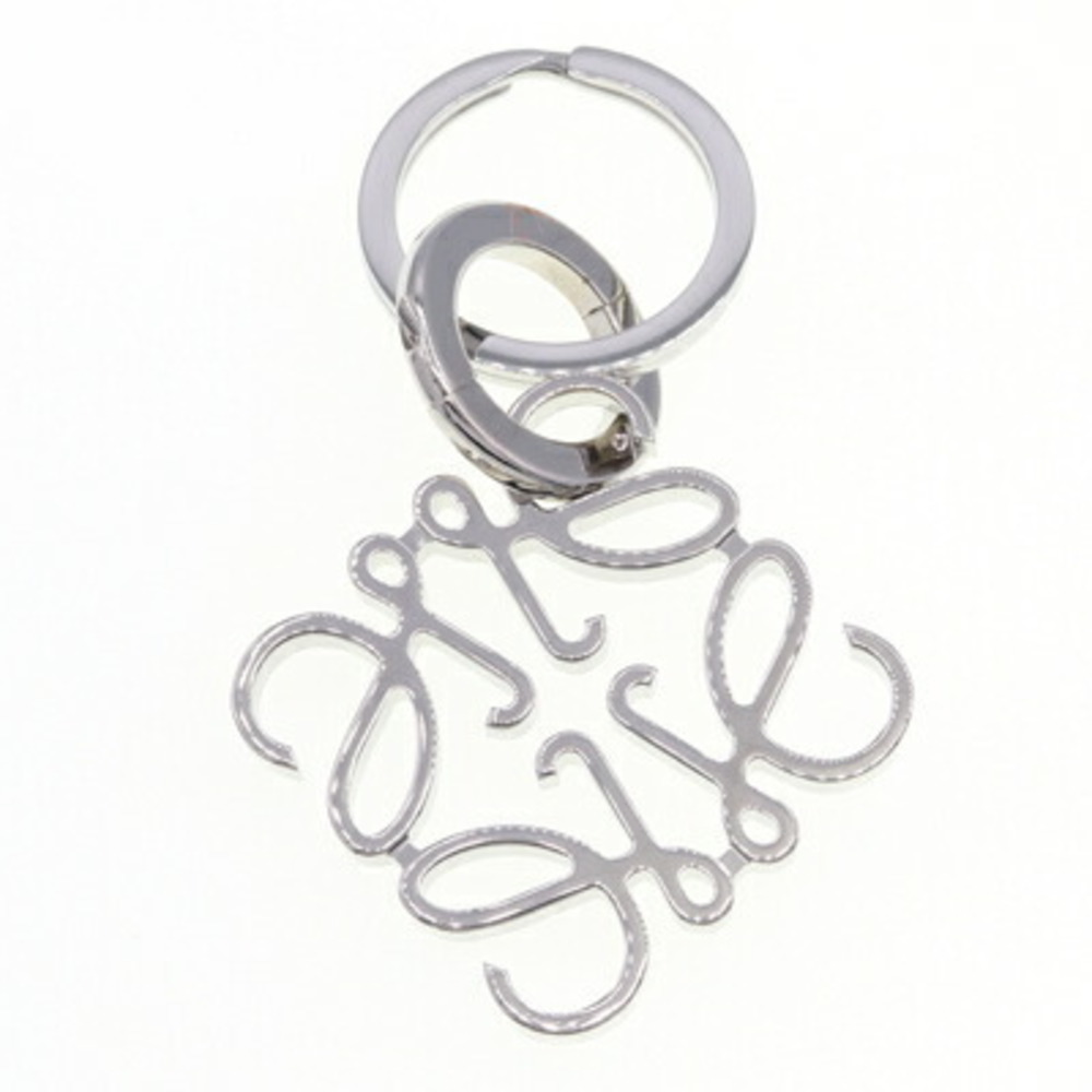 Loewe Key Ring Anagram 111.25.203 Silver Metal Keychain Women's