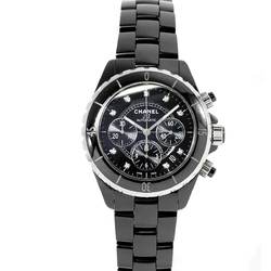 Chanel CHANEL J12 41mm chronograph H2419 men's watch 9P diamond date black ceramic automatic self-winding