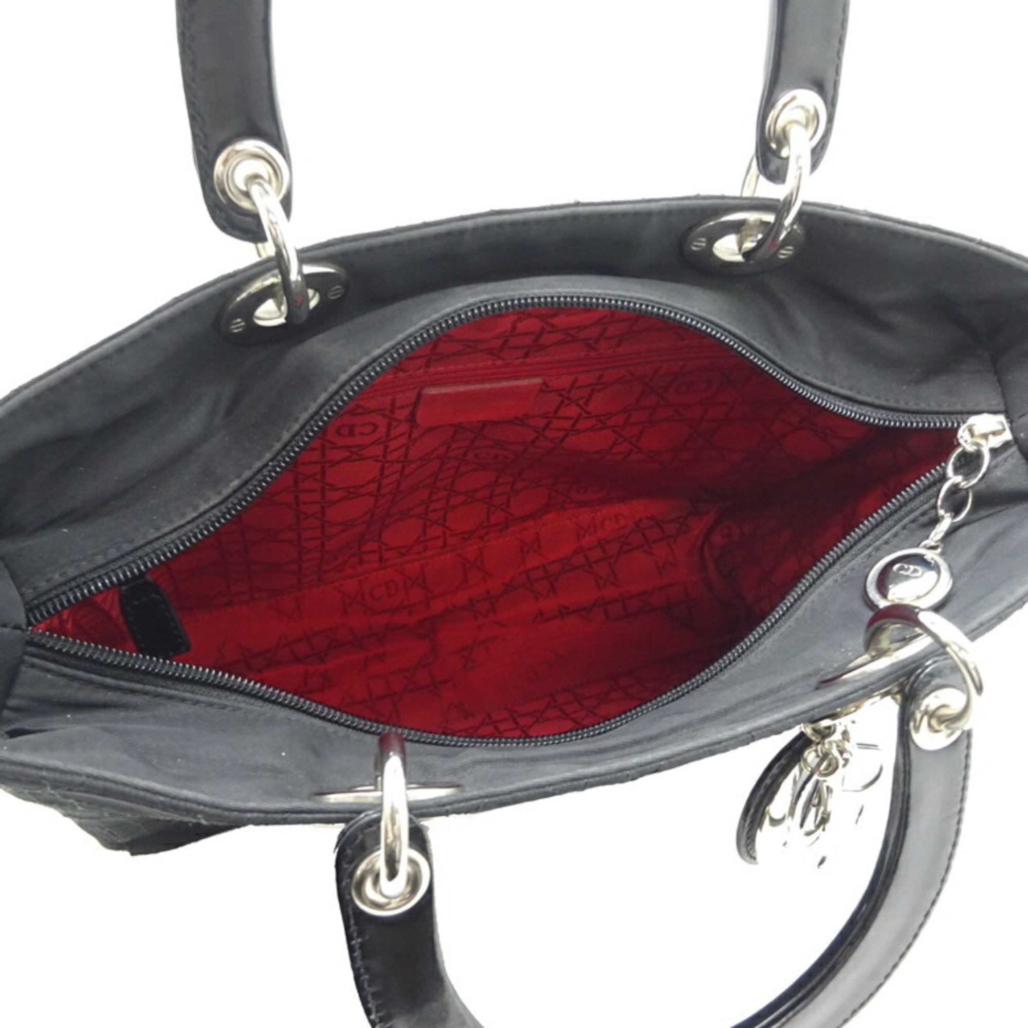 Christian Dior Lady Ladies Handbag CAN44561 Nylon Black