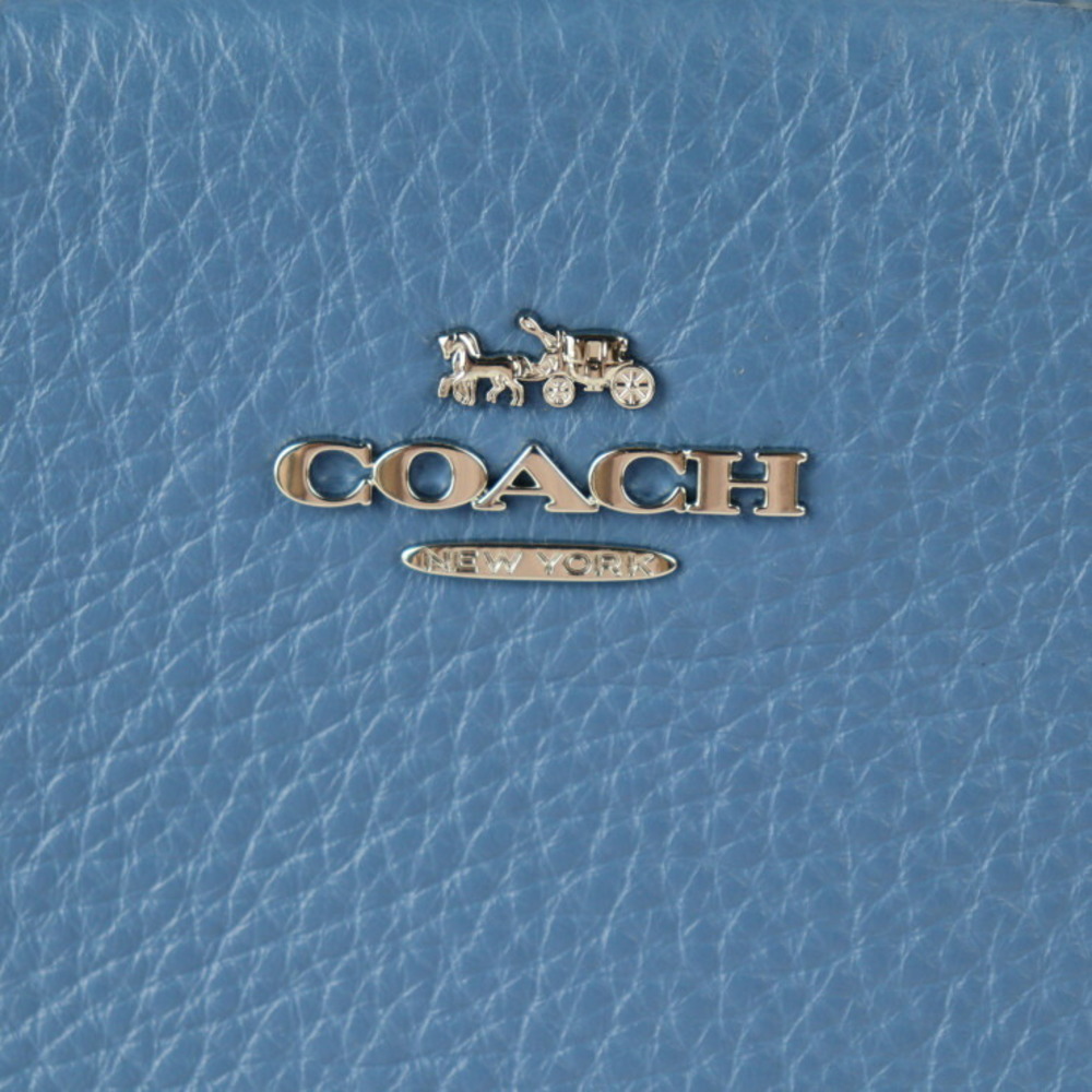 Coach Two Tone Blue Leather 2 Way Crossbody Tote