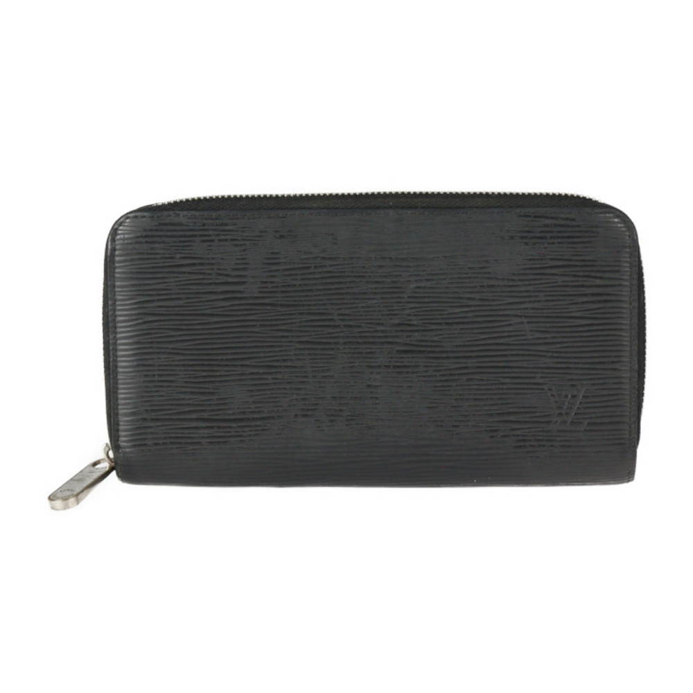 LOUIS VUITTON Louis Vuitton Zippy Wallet Long M61857 Epi Leather Black  Silver Hardware Round Zipper