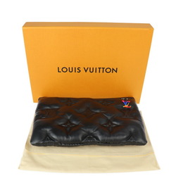 Louis Vuitton Pochette A4 Black Leather Clutch Bag (Pre-Owned)