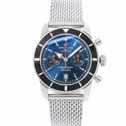 Breitling BREITLING Super Ocean Heritage Chronograph World Limited 1000 A23320 Men's Watch Date Blue Dial Automatic Winding