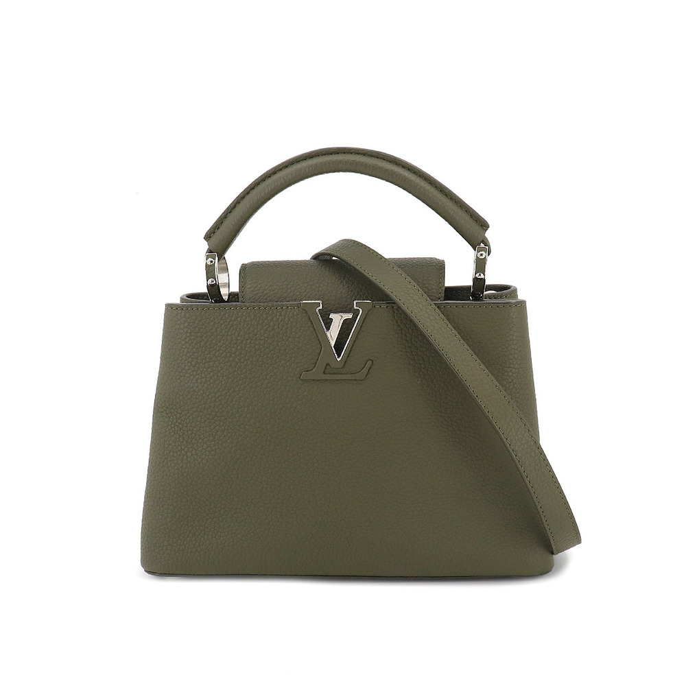 Louis Vuitton Capucines BB Bag Python Handle Army Green