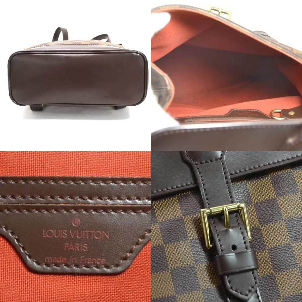Louis Vuitton LOUIS VUITTON Backpack Damier Ebene Soho Canvas Brown Unisex  N51132