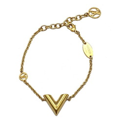 LOUIS VUITTON Bracelet Chain Heart Fall In Love LV Silver Gold GP M00466  auth