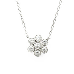 Tiffany Garden Flower Platinum Diamond Men,Women Fashion Pendant (Silver)