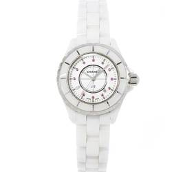 Chanel CHANEL J12 33mm H2054 Ginza Boutique Limited Edition Ladies Watch 11P Pink Sapphire White Ceramic Quartz