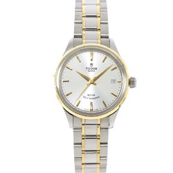 Tudor Style Combi 12303 Boys Watch Date Silver Dial K18YG Yellow Gold Automatic Winding